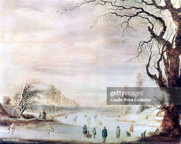 Winter Landscape with Ice Skaters', c1606-1643. Located in the collection at, State Hermitage Museum, St Petersburg.