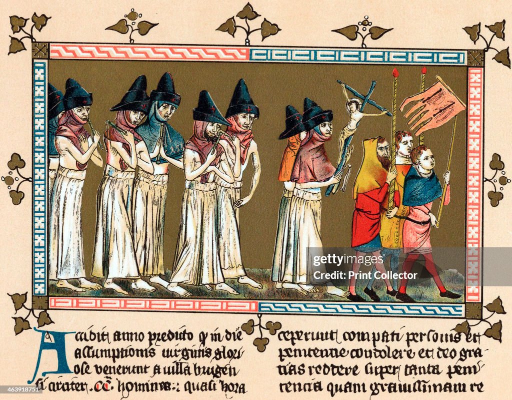 Flagellants in the Netherlands town of Tournai (Doornik), 1349.