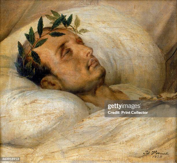 Napoleon on his Deathbed, May 1821. Napoleon Bonaparte , Emperor of France 1804-1815. After his defeat at Waterloo in 1815 and his subsequent...