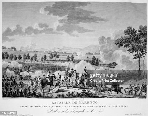 'Battle of Marengo', 14 June, 1804. The battle, fought in the north of Italy, was won by Bonaparte, who commanded the French Army in person. The...