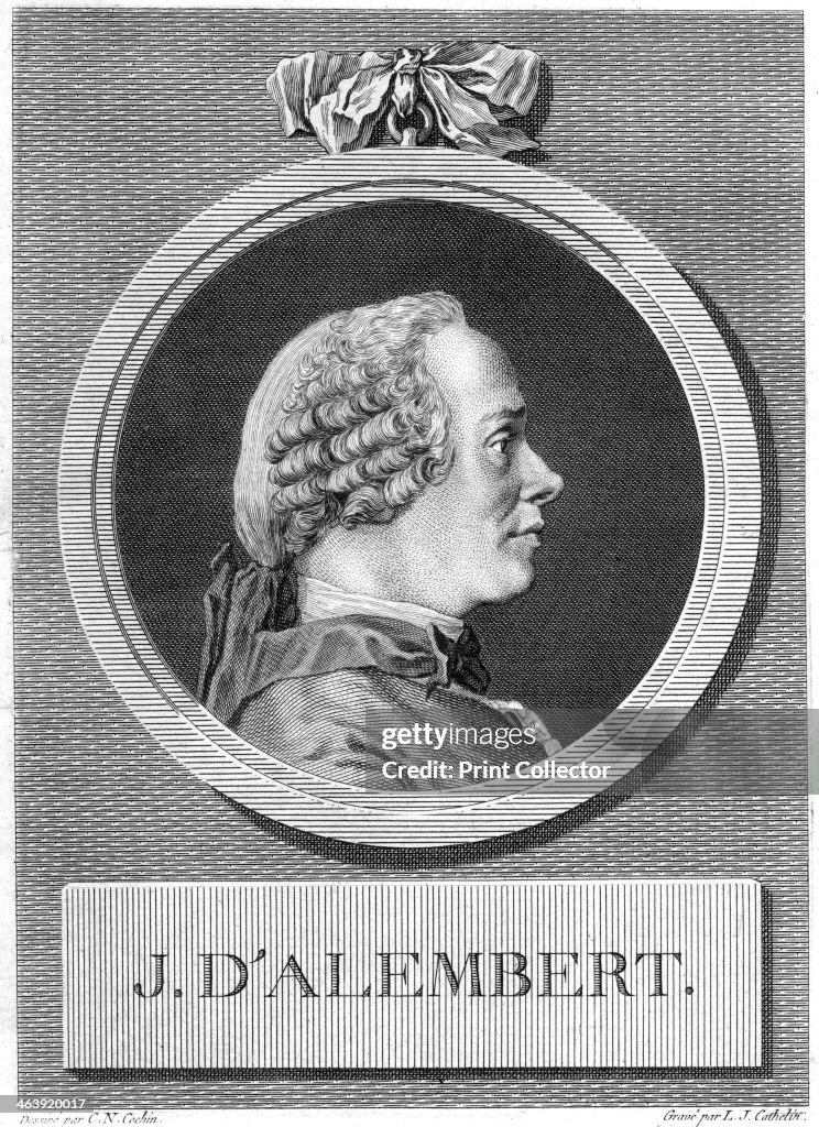 Jean le Rond d'Alembert, French philosopher and mathematician, late 18th century. Artist: Louis Jacques Cathelin
