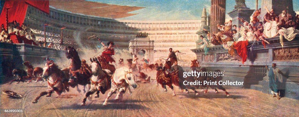 A Roman chariot race, The Circus Maximus, 20th century.