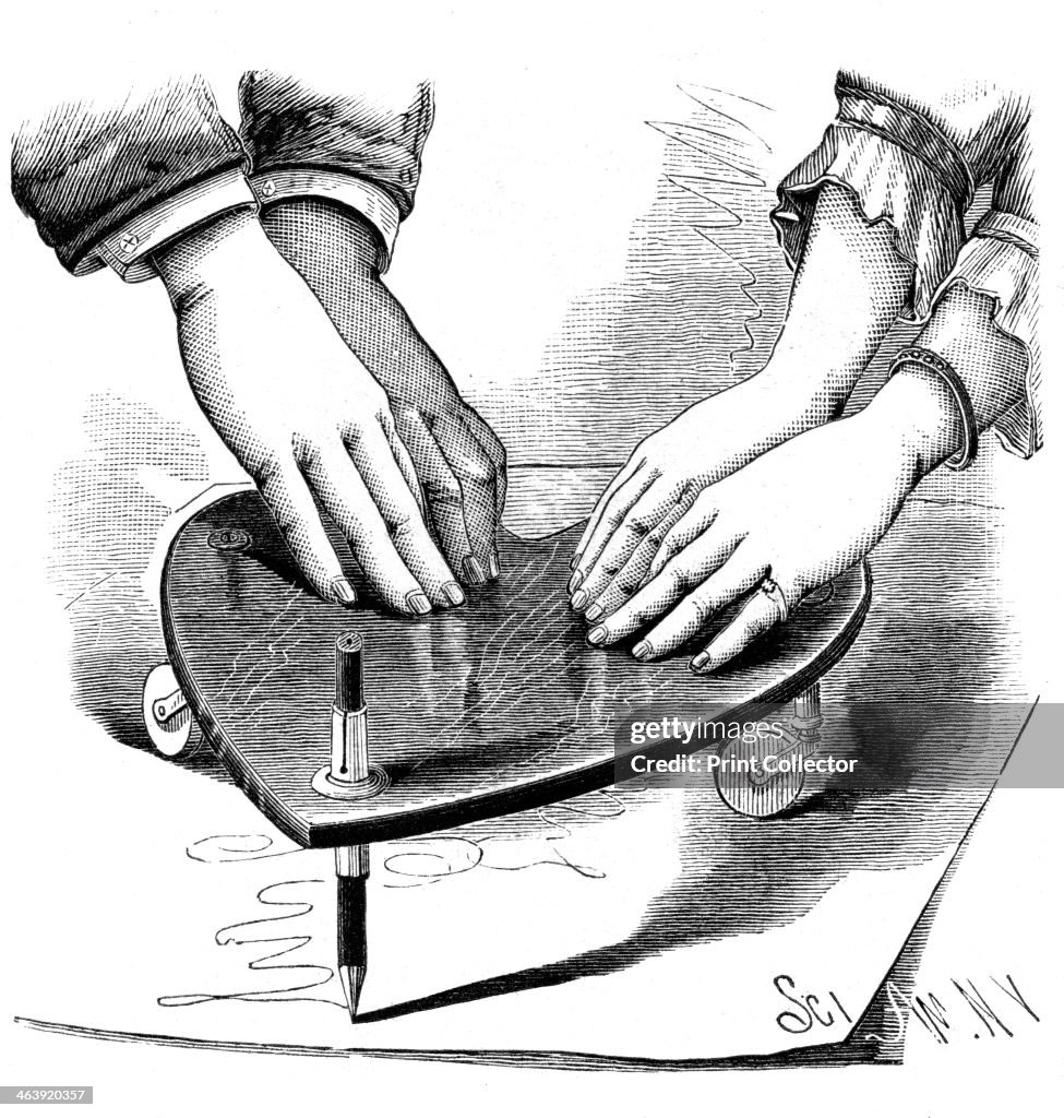 Planchette or ouija board, 1885.