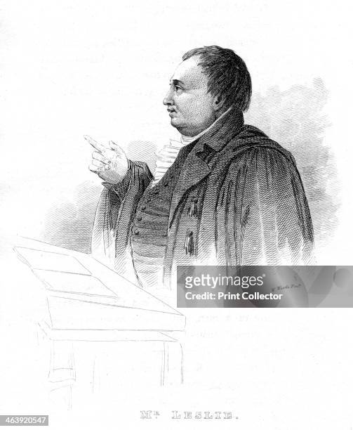 John Leslie, Scottish natural philosopher and physicist, lecturing, 19th century. Leslie was appointed Professor of Mathematics at Edinburgh in 1805...