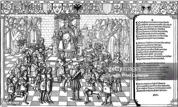 Pope Urban II presiding over the Council of Clermont which launched the First Crusade, 1095 . The First Crusade was sent with the mission of...