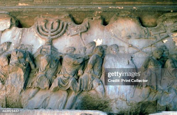 Arch of Titus, Rome, Italy, 1st century AD. The arch commemorates the capture and sack of Jerusalem by the Roman emperor Titus in 70 during the...