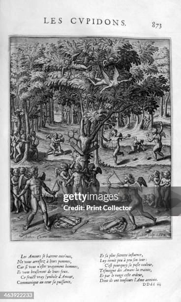 'Cupidons', 1615. In Roman mythology, Cupid is the god of erotic love. A plate from Les Images Ou Tableaux De Platte Peinture Des Deux Philostrates...