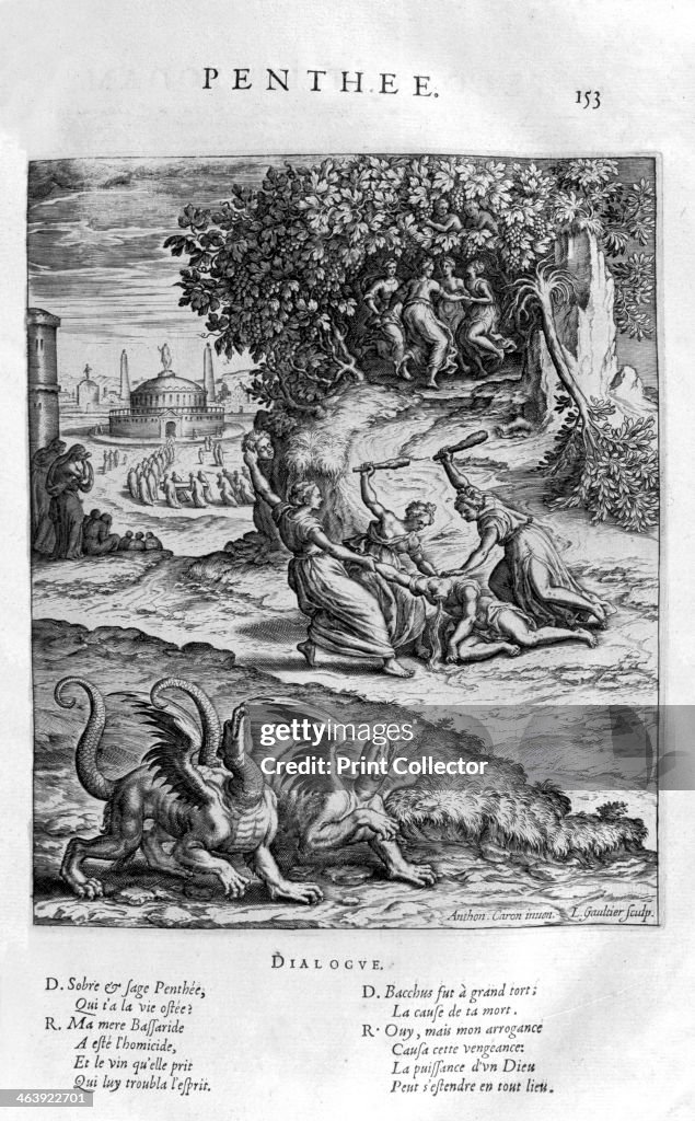 Petheus 'Pentheus', 1615. In Greek mythology, Pentheus was a king of Thebes ...