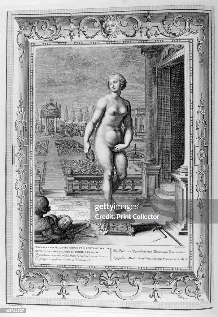'Pygmalion is Enamoured With a Statue he Has Made', 1733. Artist: Bernard Picart