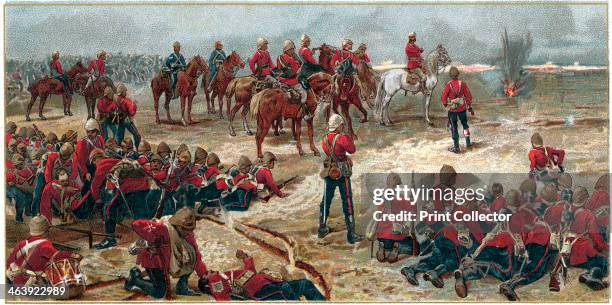 Battle of Tel-el-Kebir, Egypt, 13 September 1882 . Lieutenant-General Garnet Wolseley , directing the battle at the end of the British expedition to...