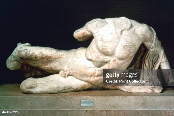 Cephisus or Illisus from the west pediment of the Parthenon, 447-432 BC. Located in the British Museum, London