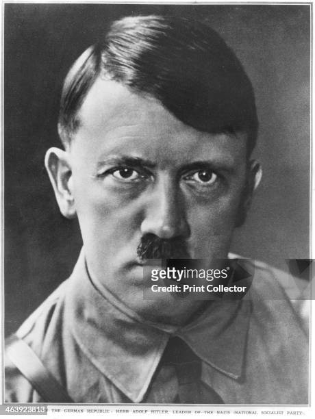 Adolf Hitler, Chancellor of the German Republic, c1933. Adolf Hitler became leader of the National Socialist German Workers party in 1921. After an...