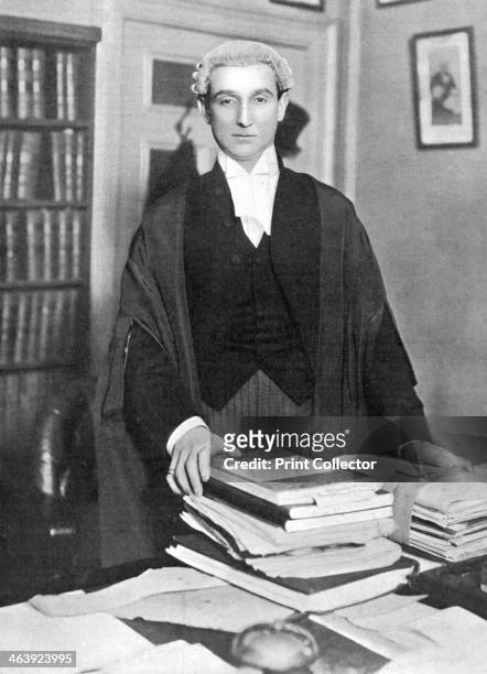 Rufus Daniel Isaacs, British lawyer and statesman, c1902. Isaacs in his chambers when he was an eminent King's Counsel , but before he entered...