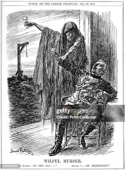 Punch cartoon on the sinking of the Lusitania, 1915. A German... News Photo - Getty Images Punch cartoon on the sinking of the Lusitania, 1915. A German... News Photo - Getty Images