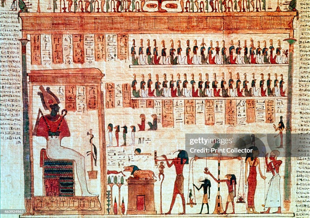 Detail from a Book of the Dead scroll, Ancient Egyptian, Ptolemaic Period, 332-30 BC.
