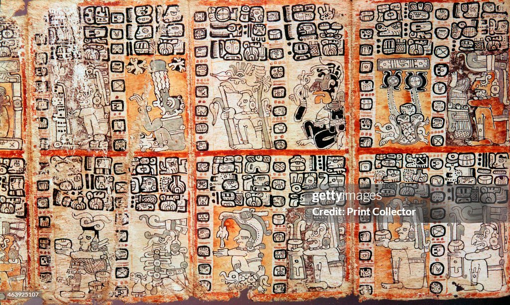 Section from the Mayan Troano Codex, 15th century.
