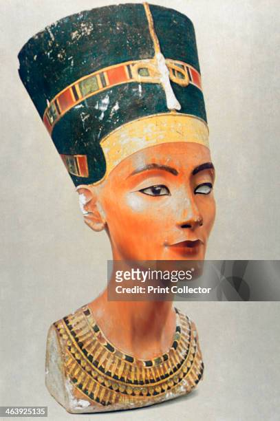 Bust of Nefertiti, queen and wife of the Ancient Egyptian Pharaoh Akhenaten . Nefertiti reigned from 1353-1336 BC. She was a supporter of Akhenaten's...