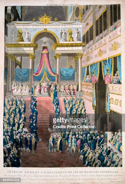 'Napoleon Bonaparte is crowned Emperor Napoleon I, 2nd December, 1804', 19th century.