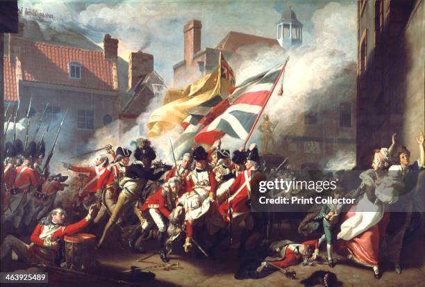 'The Death of Major Peirson, 6 January 1781', 1783. France invaded Jersey on 5 January 1781 and, following the fall of its capital St Helier, the...