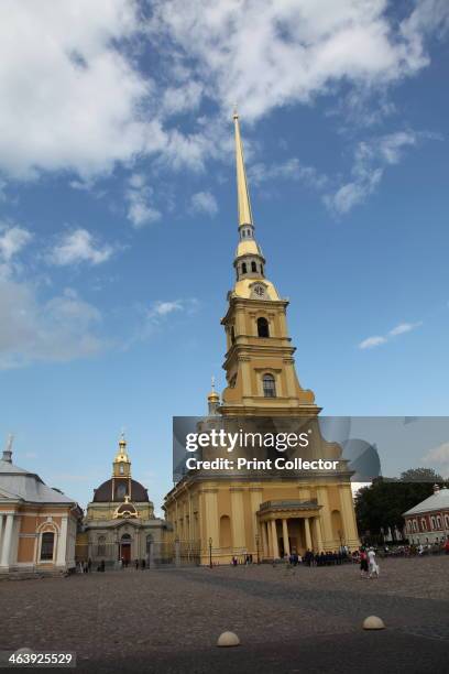 Peter and Paul Cathedral, St Petersburg, Russia, 2011. The cathedral, which was built between 1712 and 1733, stands within the Peter and Paul...