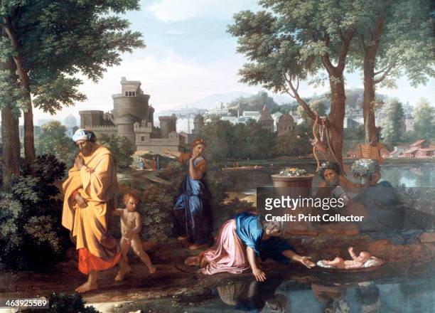 'The Exposition of Moses', 1654. Illustrates the moment in the Bible when the mother of the infant Moses entrusts her child to the River Nile, rather...