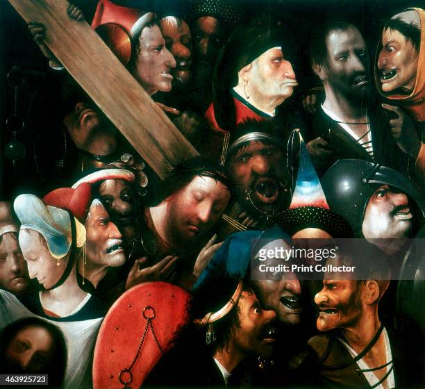 'Carrying the Cross', c1480-1516. Christ on the road to Calvary surrounded by a crowd of gruesome-faced figures.