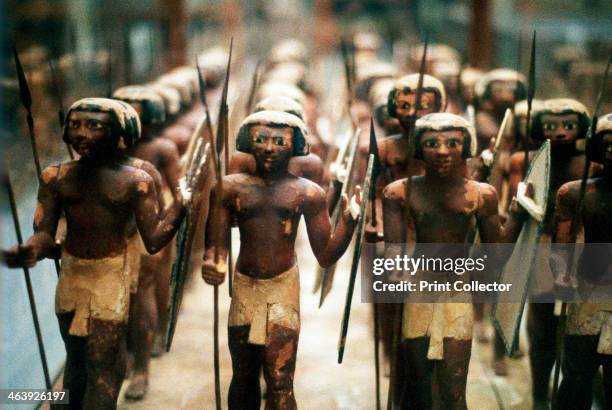 Model soldiers from the tomb of an 18th dynasty pharoah, Ancient Egyptian, 16th-13th century BC.