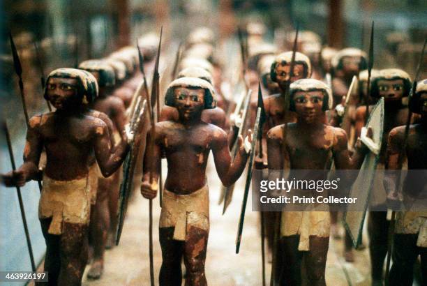 Model soldiers from the tomb of an 18th dynasty pharoah, Ancient Egyptian, 16th-13th century BC.