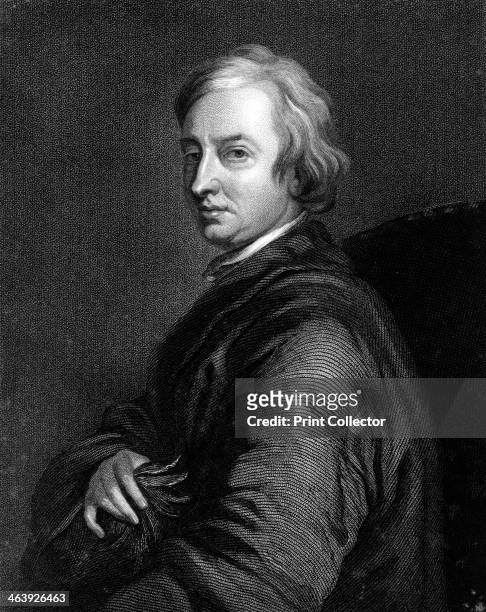 John Dryden, 17th century English poet. Dryden became Poet Laureate in 1668. After a portrait by Thomas Hudson .