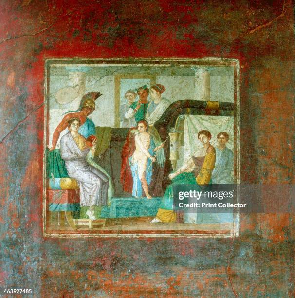 Marriage of Mars and Venus, 1st century. Fresco from the House of Lucretius Fronton, Pompeii, Italy.