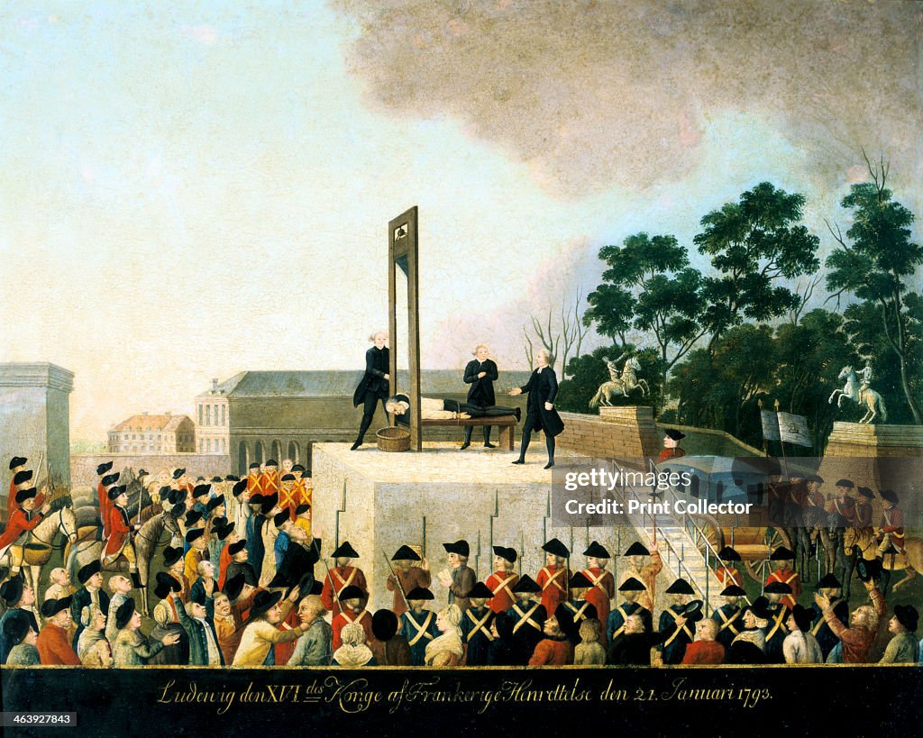 Execution by guillotine of Louis XVI of France, Paris, 21 January 1793 (1790s). Artist: Anon