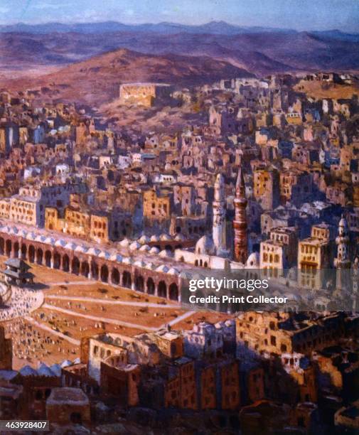 'View of Mecca', 1918. Illustration for La Vie de Mohammed, Prophete d'Allah by Etienne Dinet and Sliman Ben Ibrahim. .