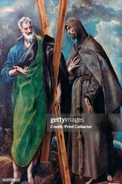 'St Andrew and St Francis', c1590-1595. From the collection of the Prado, Madrid, Spain.