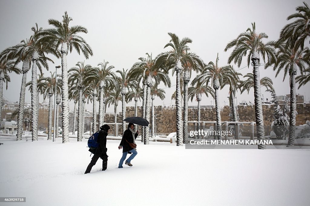 PALESTINIAN-ISRAEL-WEATHER-JERUSALEM