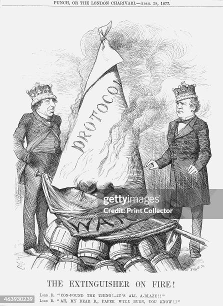 The Extinguisher on Fire!', 1877. The Conservative Prime Minister... News Photo - Getty Images The Extinguisher on Fire!', 1877. The Conservative Prime Minister... News Photo - Getty Images