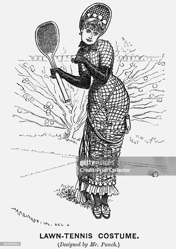 'Lawn-Tennis Costume', 1879. Artist: Edward Linley Sambourne