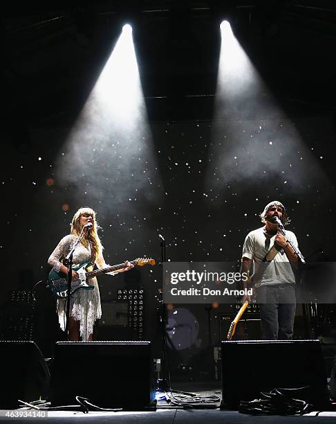 Angus and Julia Stone perform live at the Sydney Opera House on February 20, 2015 in Sydney, Australia.