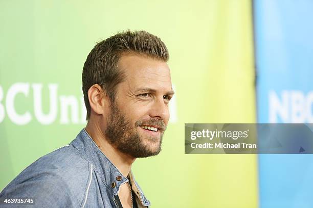 Gabriel Macht arrives at the NBC/Universal 2014 TCA Winter press tour held at The Langham Huntington Hotel and Spa on January 19, 2014 in Pasadena,...