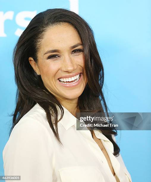 Meghan Markle arrives at the NBC/Universal 2014 TCA Winter press tour held at The Langham Huntington Hotel and Spa on January 19, 2014 in Pasadena,...