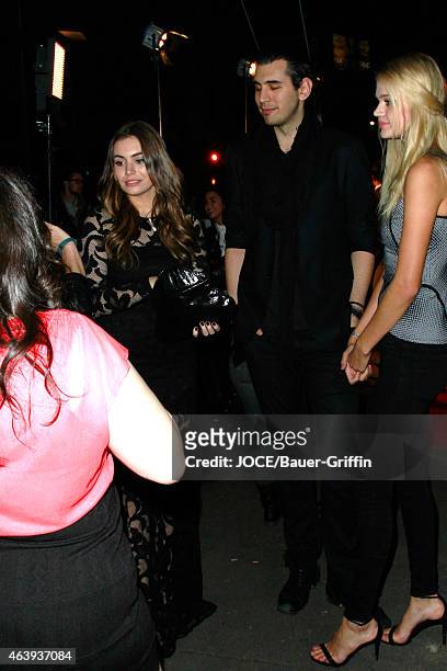 Sophie Simmons are Nick Simmons are seen in Hollywood on February 19, 2015 in Los Angeles, California.