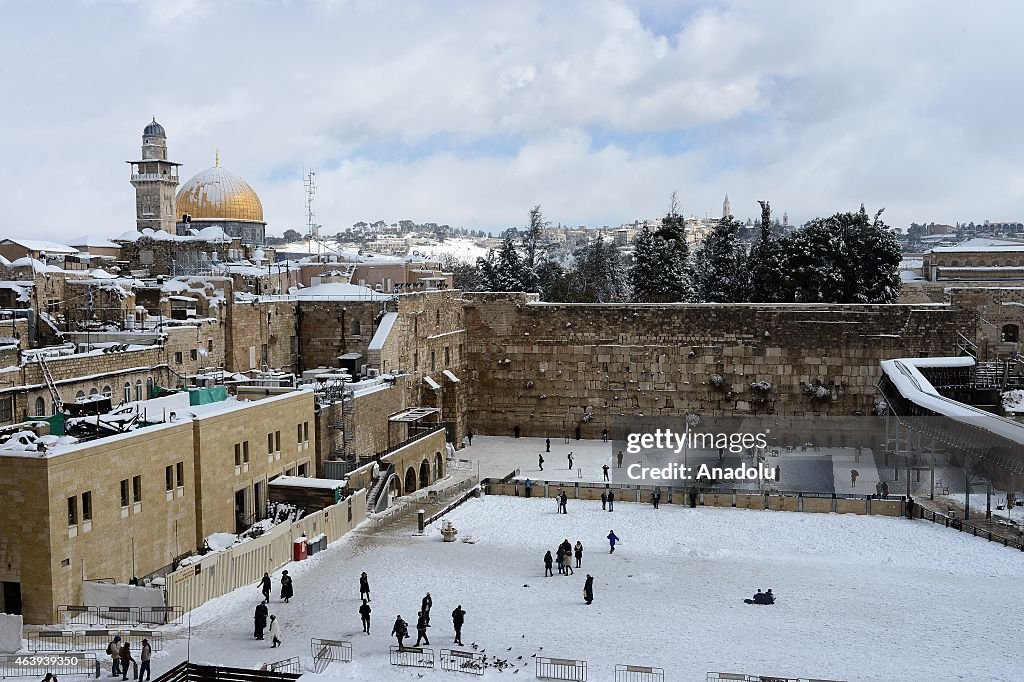 Snowfall in Jerusalem