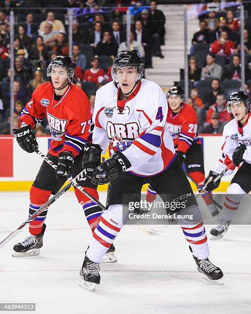 Brycen Martin of Team Orr skates against Team Cherry during the CHL Top Prospects game at Scotiabank Saddledome on January 15, 2014 in Calgary,...