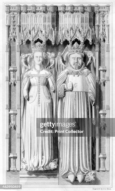 Effigy of Henry IV and his Queen Joanna of Navarre in Canterbury Cathedral, 1826. Henry IV became the first king of the House of Lancaster when he...