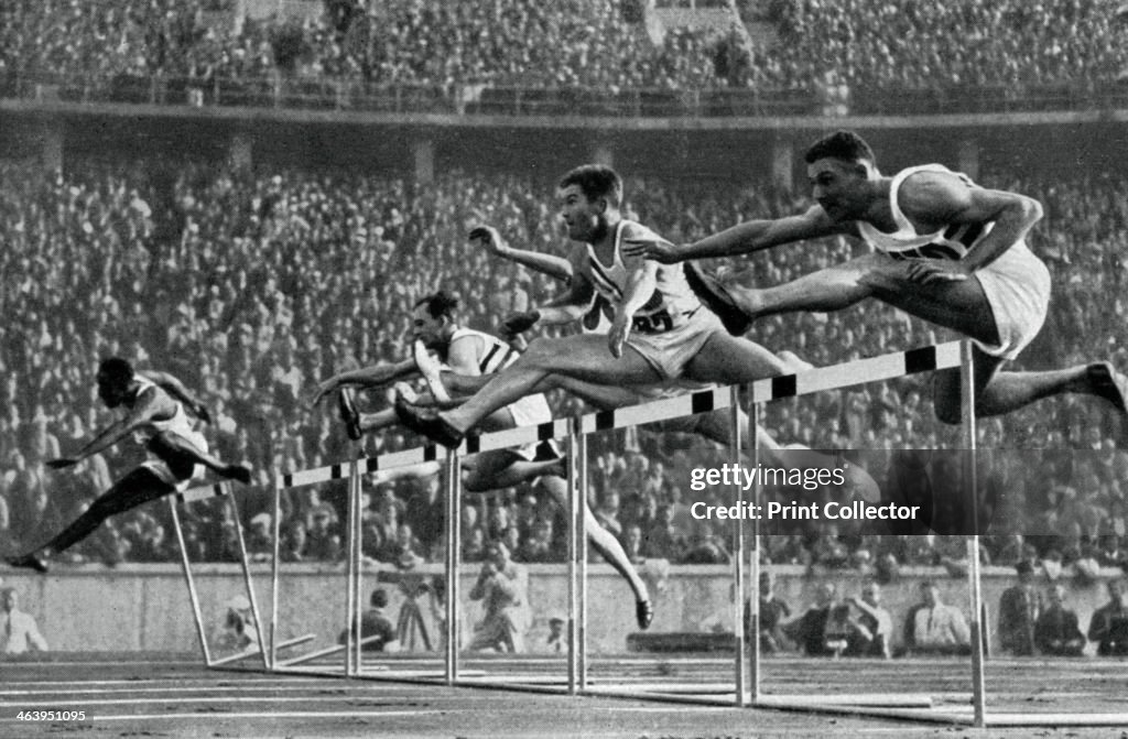 Forrest Towns, American Olympic champion in the 110 metres hurdles, 1936.