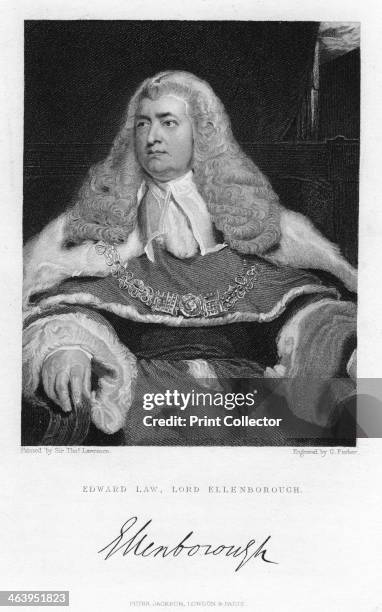 Edward Law, Lord Ellenborough, English judge, 19th century. Sir Edward Law served as Lord Chief Justice of the King's Bench from 1802-1818.