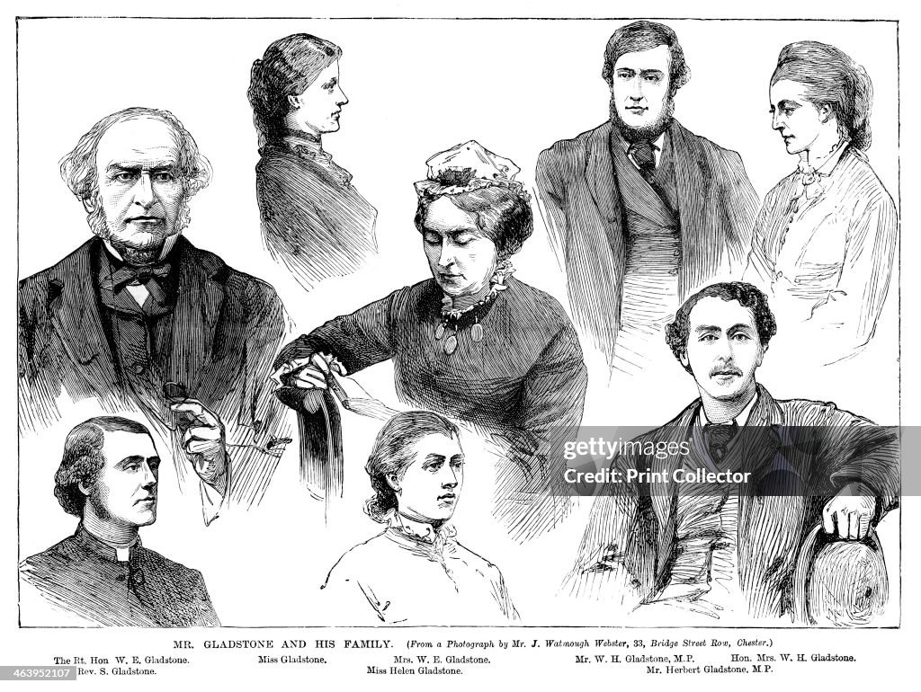 'Mr Gladstone and his Family', 19th century.