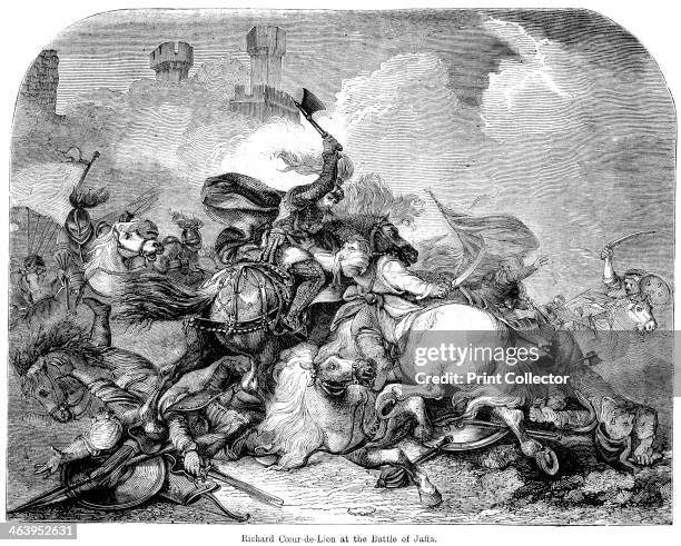 King Richard I at the Battle of Jaffa, 1192. The Battle of Jaffa took place during the Crusades, as one of a series of campaigns between Saladin's...