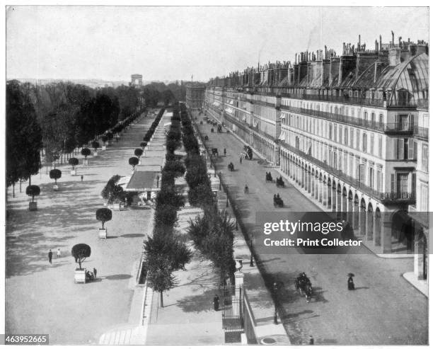 Rue de Rivoli, Paris, late 19th century. Photograph from Portfolio of Photographs, of Famous Scenes, Cities and Paintings by John L Stoddard,...