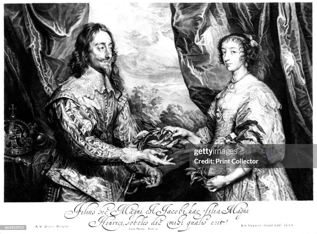 King Charles I (1600-1649) and Queen Henrietta Maria (1609-1669).