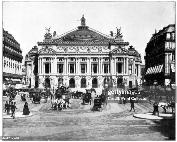 Grand Opera House, Paris, late 19th century. The Palais Garnier, inaugurated in 1875. Photograph from Portfolio of Photographs, of Famous Scenes,...